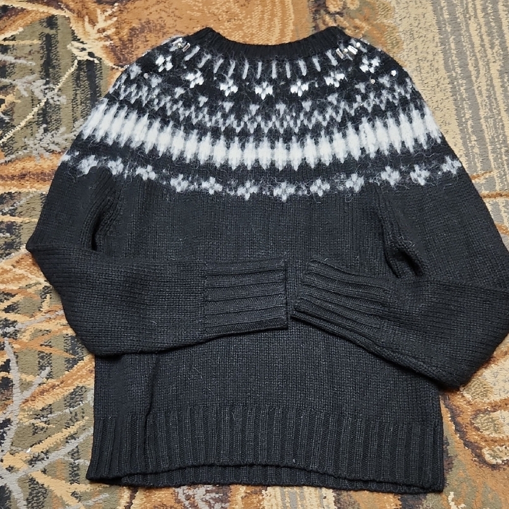 J. Crew Black and White Patterned Sweater - Picture 9 of 10